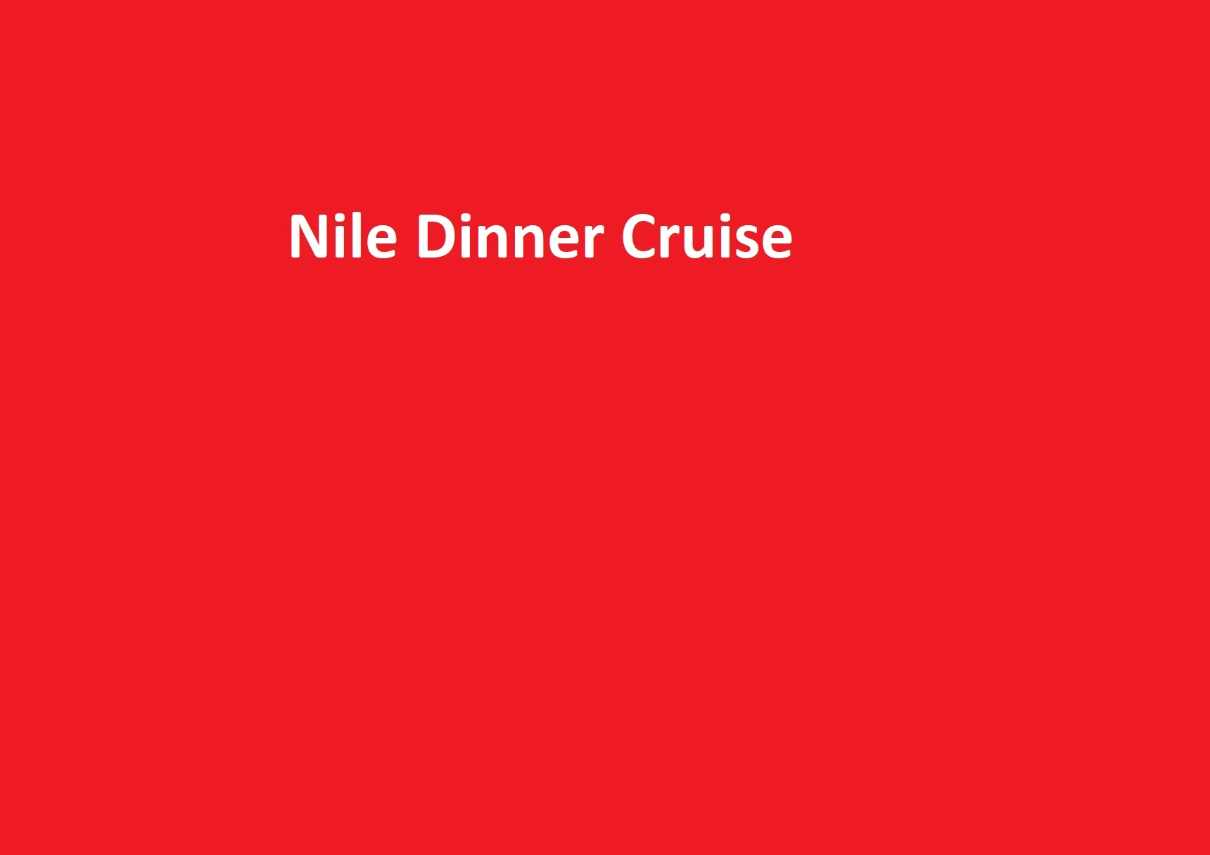 Nile Dinner Cruise